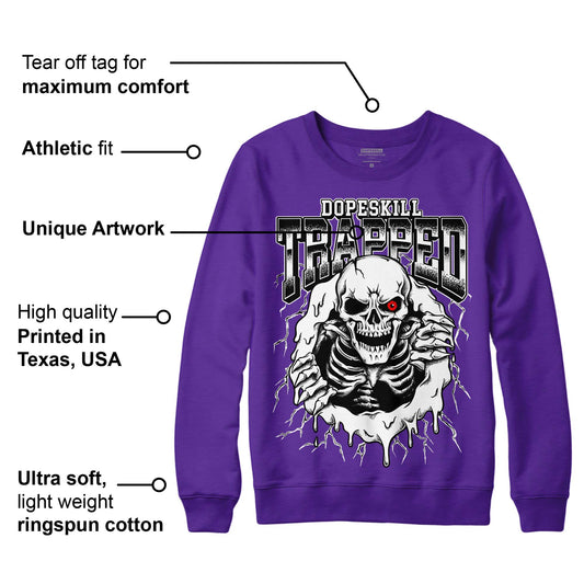 PURPLE Collection DopeSkill Purple Sweatshirt Trapped Halloween Graphic