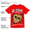 Red Collection DopeSkill Red T-shirt Crying Heart Graphic