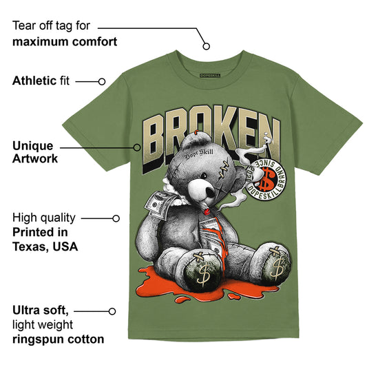 Olive Collection DopeSkill Olive T-shirt Sick Bear Graphic