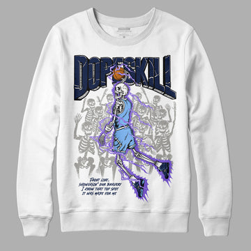 Jordan 5 SE “Georgetown” DopeSkill Sweatshirt Thunder Dunk Graphic Streetwear - White 