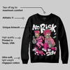 Rick RO Pink Leather Sneakers DopeSkill Sweatshirt No Risk No Story Graphic