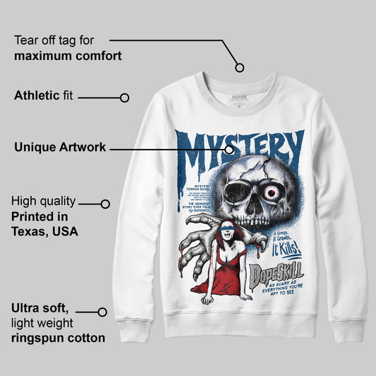 French Blue 12s DopeSkill Sweatshirt Mystery Ghostly Grasp Graphic