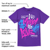 PURPLE Collection DopeSkill Purple T-shirt No Money No Love Typo Graphic