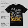 9060 Varsity Gold DopeSkill T-Shirt Money Is Our Motive Typo Graphic