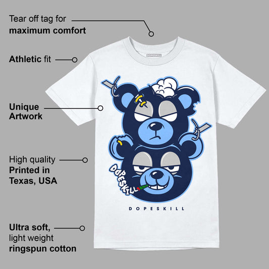 Midnight Navy 5s DopeSkill T-Shirt New Double Bear Graphic