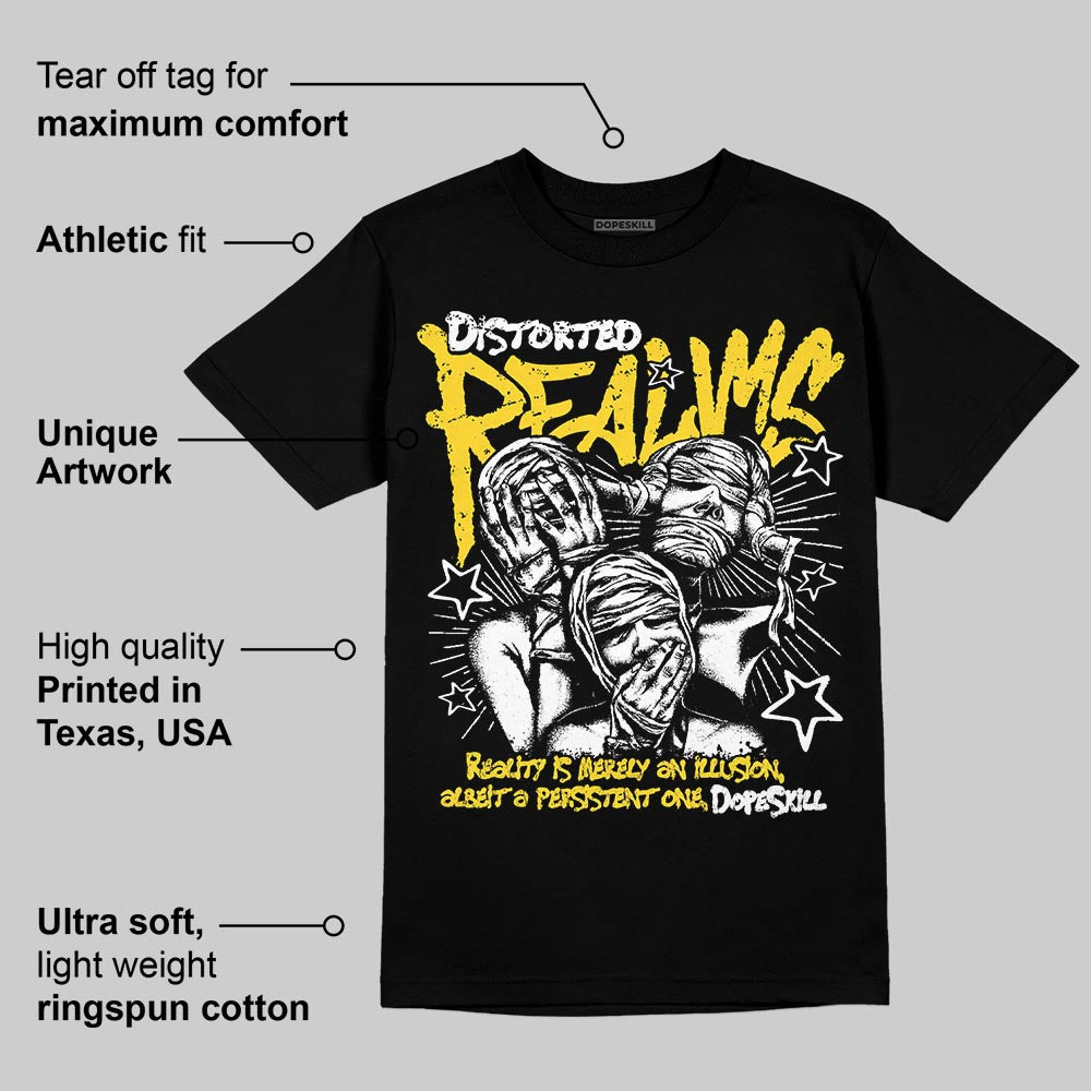 Black Tour Yellow AJ 4 Thunder DopeSkill T-Shirt Distorted Realms Graphic