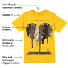 Yellow Collection DopeSkill Gold T-shirt Juneteenth Heart Graphic