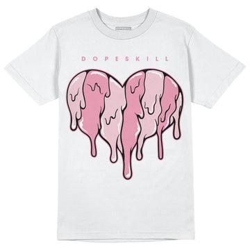 Question Mid Pink Toe DopeSkill T-Shirt Slime Drip Heart Graphic