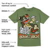 Olive Collection DopeSkill Olive T-shirt Born To Be Rich Graphic