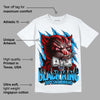 University Blue Toe 1s DopeSkill T-Shirt Black King Graphic