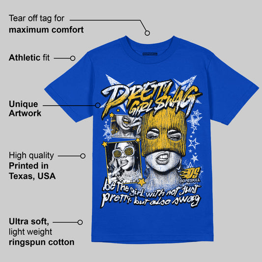 Royal Blue Collection DopeSkill Royal Blue T-shirt Pretty Girl Swag Graphic