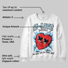 Legend Blue 11s DopeSkill Sweatshirt Crying Heart Graphic