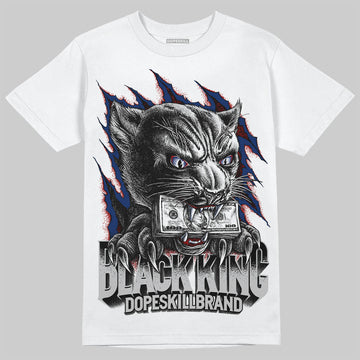 French Blue 13s DopeSkill T-Shirt Black King Graphic