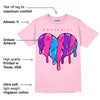 Pink Collection DopeSkill Pink T-shirt Slime Drip Heart Graphic