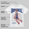 White and Midnight Navy 6s DopeSkill T-Shirt Thunder Dunk Graphic