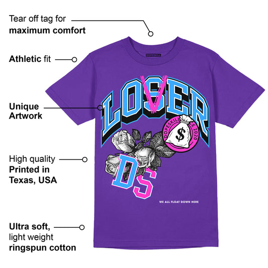 Dunk Purple Championship Court White DopeSkill Purple T-shirt Loser Lover Graphic