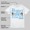 Legend Blue 11s DopeSkill T-Shirt Protect Me From Evil Graphic