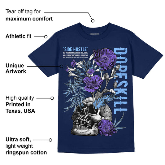 Georgetown 5s DopeSkill Midnight Navy T-shirt Side Hustle Graphic