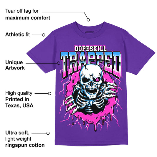 Dunk Purple Championship Court White DopeSkill Purple T-shirt Trapped Halloween Graphic