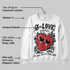 Bred 11s DopeSkill Sweatshirt Crying Heart Graphic