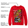 Red Thunder 4s DopeSkill Red Sweatshirt Side Hustle Graphic