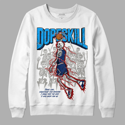 Jordan 13 French Blue DopeSkill Sweatshirt Thunder Dunk Graphic Streetwear 