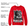 Red Thunder 4s DopeSkill Red Sweatshirt Black King Graphic