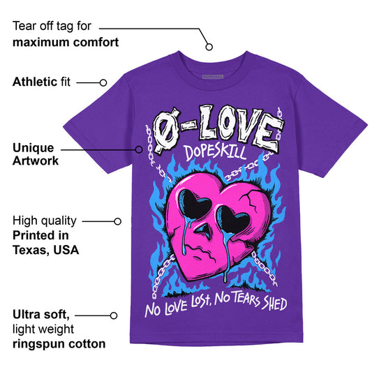 PURPLE Collection DopeSkill Purple T-shirt Crying Heart Graphic