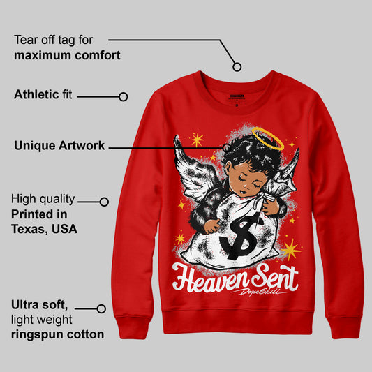 Bred Velvet 11s DopeSkill Red Sweatshirt Heaven Sent Graphic