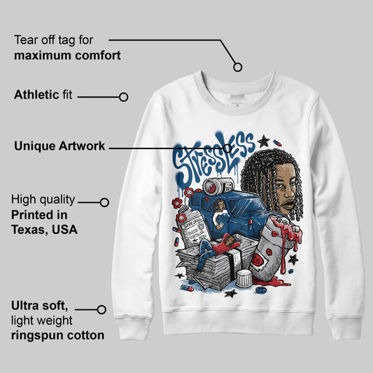 French Blue 12s DopeSkill Sweatshirt Stressless Graphic