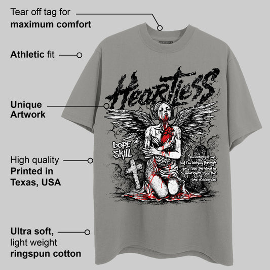 Grey Collection DopeSkill Grey T-shirt Heartless Graphic