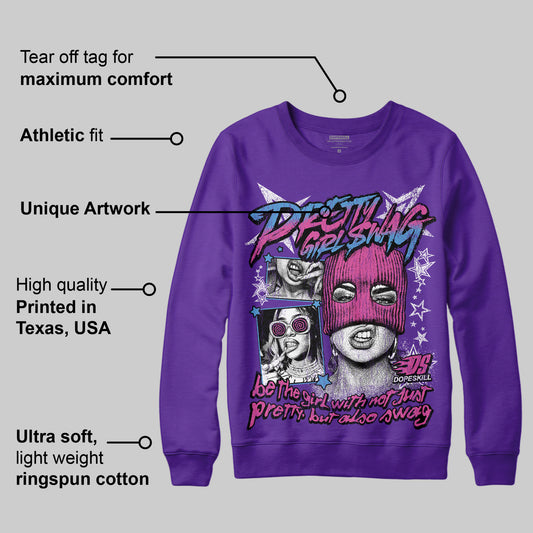 PURPLE Collection DopeSkill Purple Sweatshirt Pretty Girl Swag Graphic