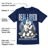 Midnight Navy 3s DopeSkill Navy T-shirt Real Lover Graphic