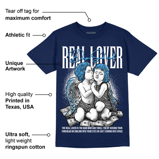 Midnight Navy 3s DopeSkill Navy T-shirt Real Lover Graphic