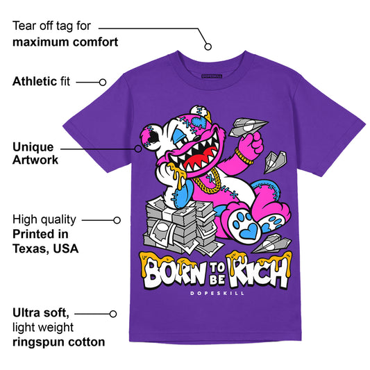 Court Purple 13s DopeSkill Purple T-shirt Born To Be Rich Graphic