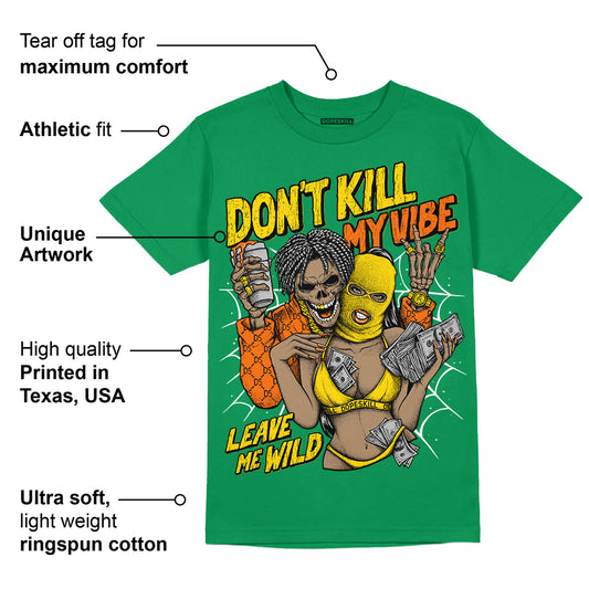 Green Collection DopeSkill Green T-shirt Don't Kill My Vibe Graphic