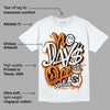 Orange Black White DopeSkill T-Shirt No Days Off Graphic