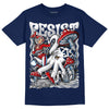 Jordan 4 Midnight Navy DopeSkill Midnight Navy T-shirt Resist Graphic Streetwear