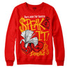 Red Sneakers DopeSkill Red Sweatshirt Speak It Graphic Streetwear