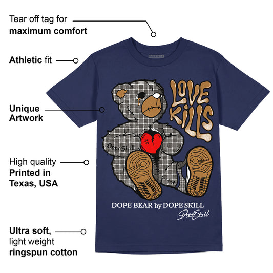 Dunk Premium Tweed Corduroy DopeSkill Navy T-shirt Love Kills Graphic