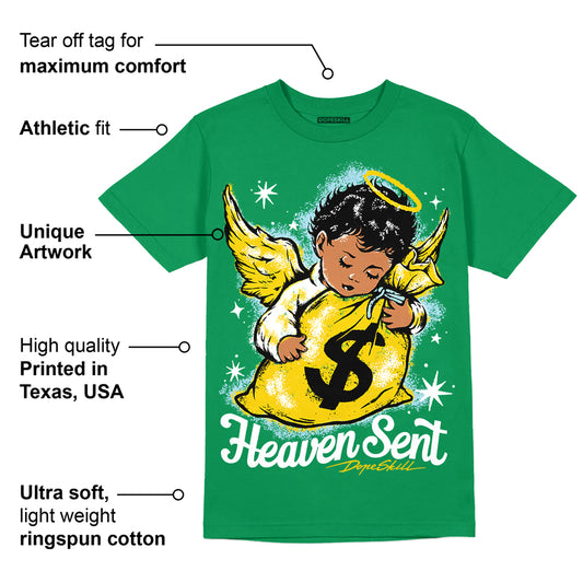 Lucky Green 5s DopeSkill Green T-shirt Heaven Sent Graphic