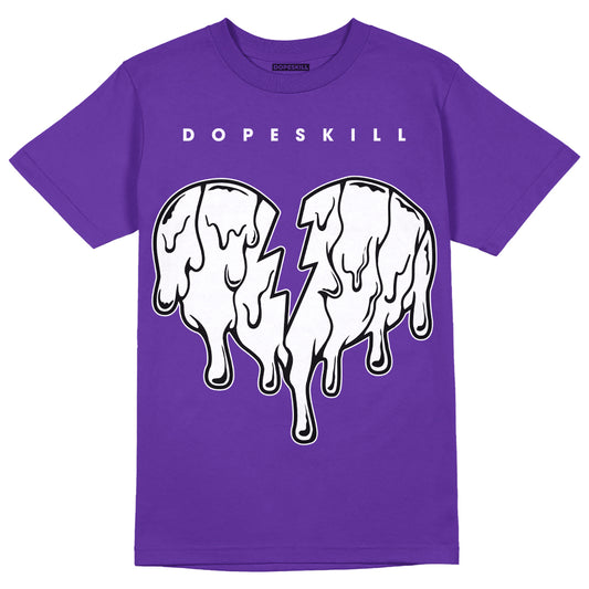 AJ 13 Court Purple DopeSkill Purple T-shirt Tear My Heart Out  Graphic