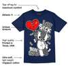 Midnight Navy 3s DopeSkill Navy T-shirt Love Sick Graphic