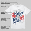 Summit White Navy 4s DopeSkill T-Shirt No Money No Love Typo Graphic