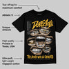 9060 Varsity Gold DopeSkill T-Shirt The Mouth With No Droughts Graphic