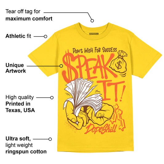 Yellow Collection DopeSkill Gold T-shirt Speak It Graphic
