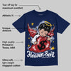 White and Midnight Navy 6s DopeSkill Navy T-shirt Heaven Sent Graphic