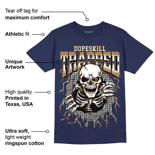Dunk Premium Tweed Corduroy DopeSkill Navy T-shirt Trapped Halloween Graphic