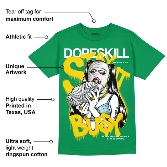 Lucky Green 5s DopeSkill Green T-shirt Stay It Busy Graphic