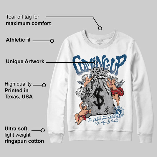 French Blue 12s DopeSkill Sweatshirt Money Bag Coming Up Graphic